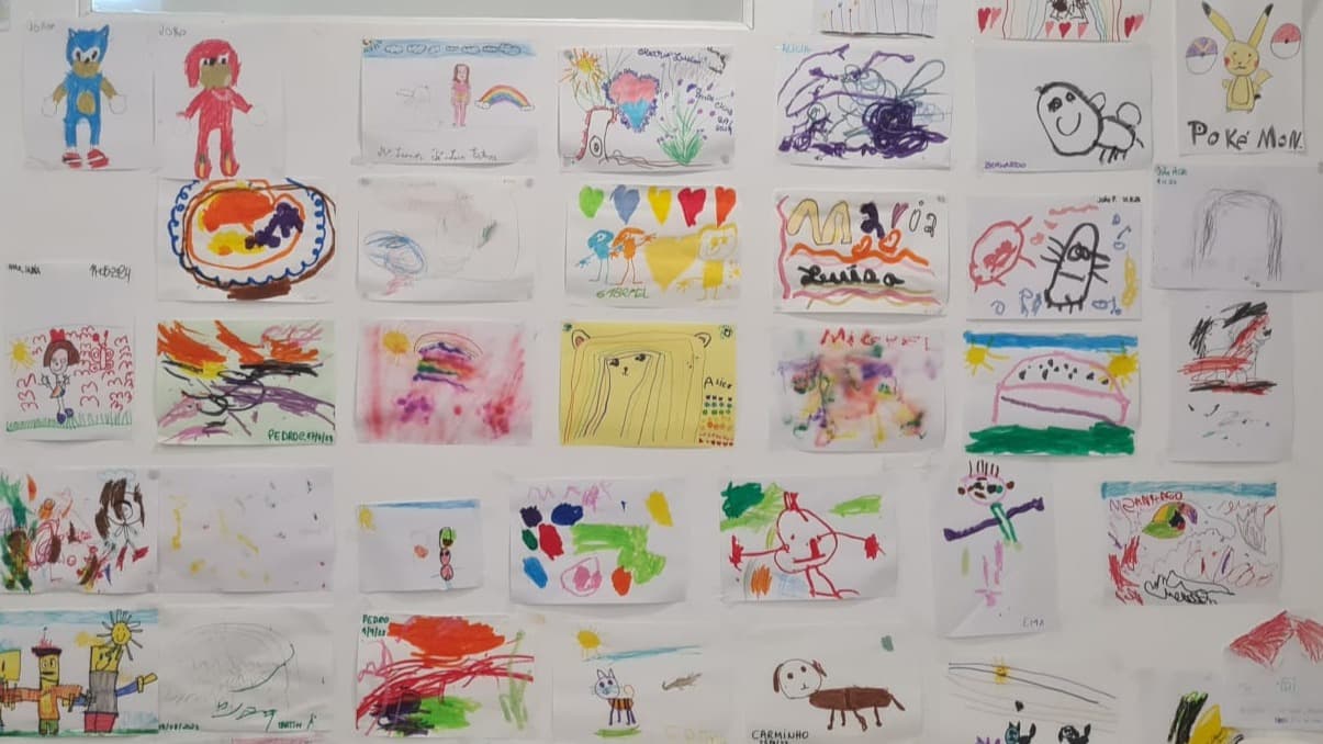A parede dos desenhos